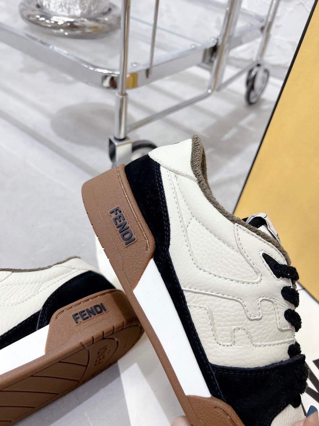 F**di FD F**di Match Low Tops Sneakers Black For Women 7E1493AHH2F1FZB