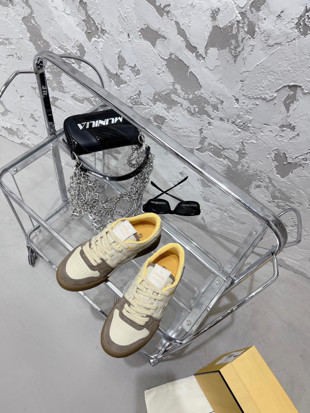 F**di FD F**di Match Low Tops Sneakers Brown For Women 7E1493AHH2F1FHU