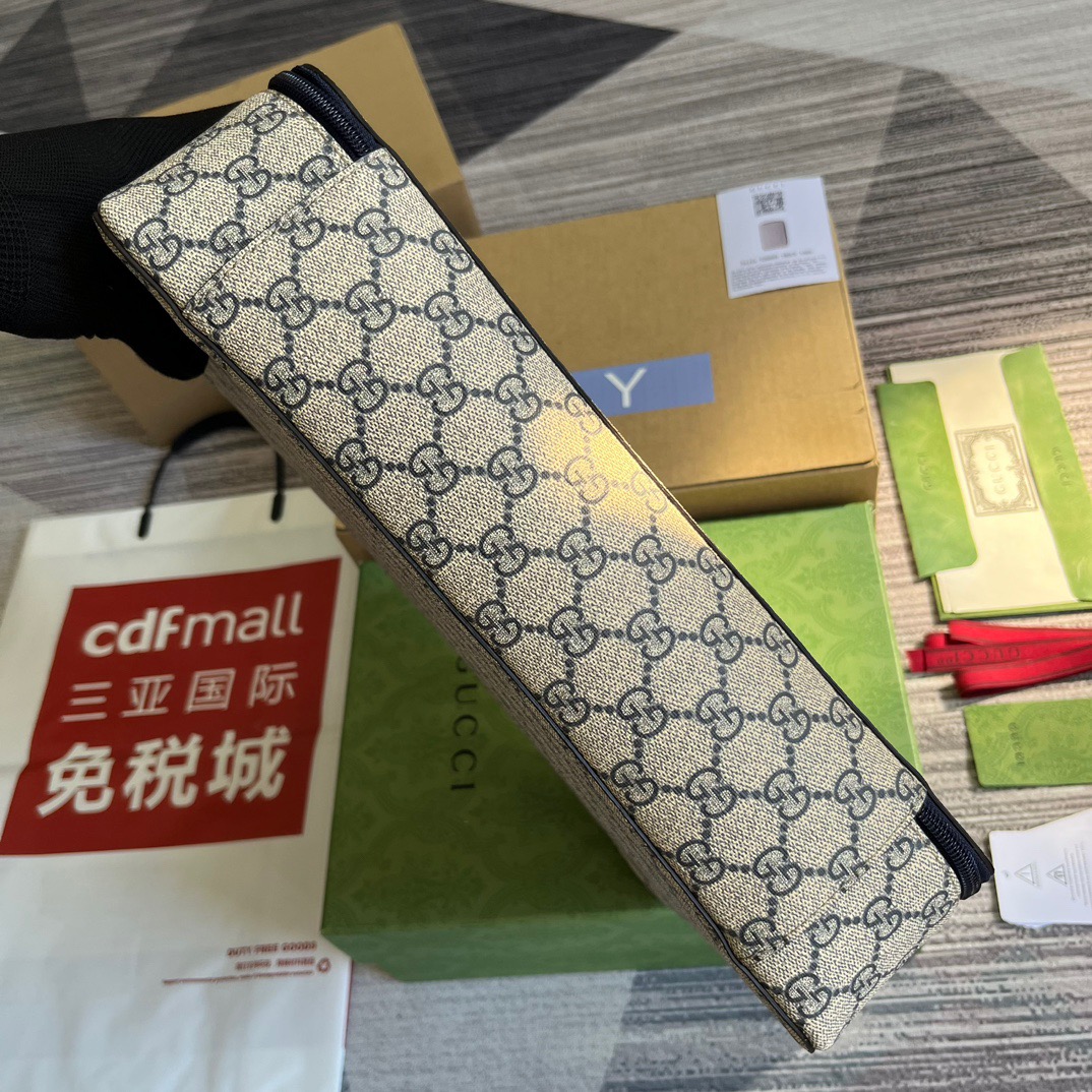 Gvc*1 GG Large Packing Cube Svp*me Canvas Beige/Grey For Men 13.2in/33.5cm ‎‎‎726669 KGD0N 4060