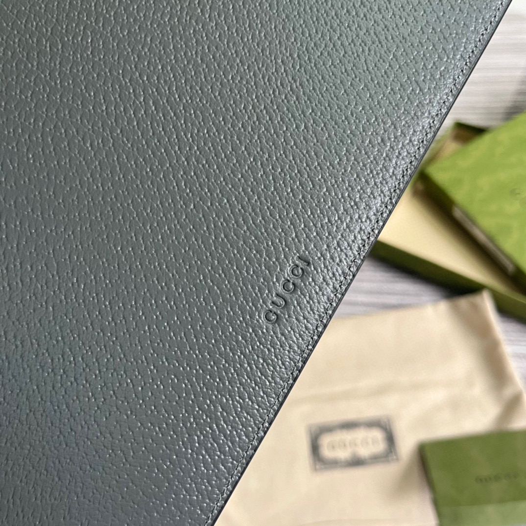 Gvc*1 GG Marmont Pouch Grey For Men 12in/30.5cm 475317 1T56F 1126