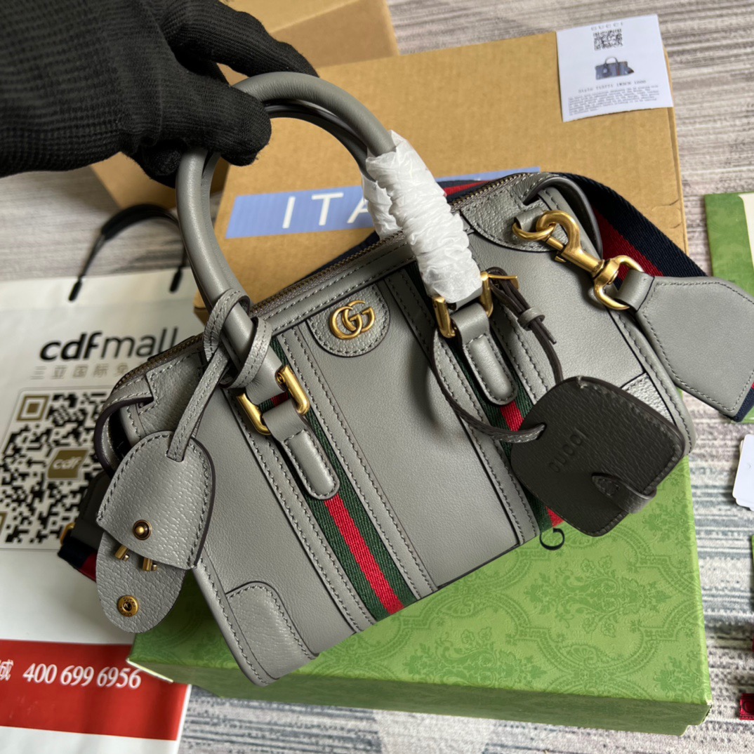 Gvc*1 Mini Top Handle Bag With Double G White/Grey For Men 8.7in/22cm