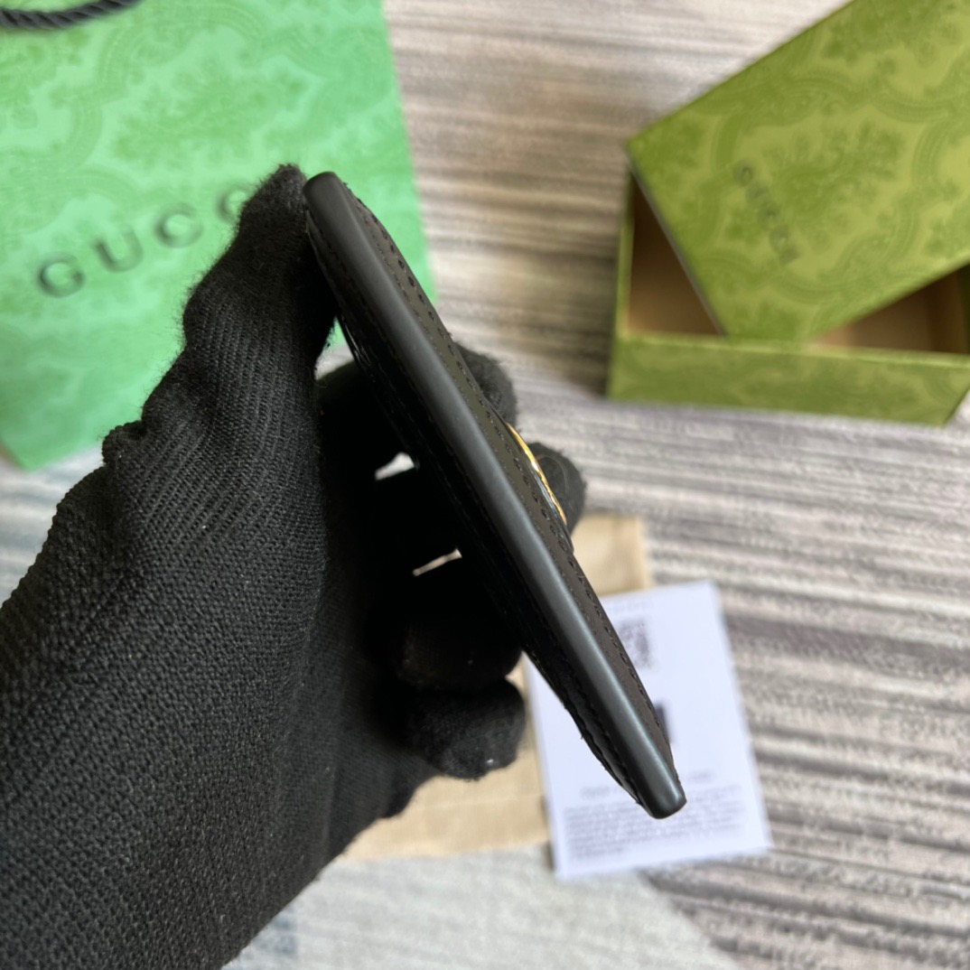 GG Portacarte GG Matelassé Black For Women‎ 723790 UM8IG 1000 3.9 in/ 10 cm