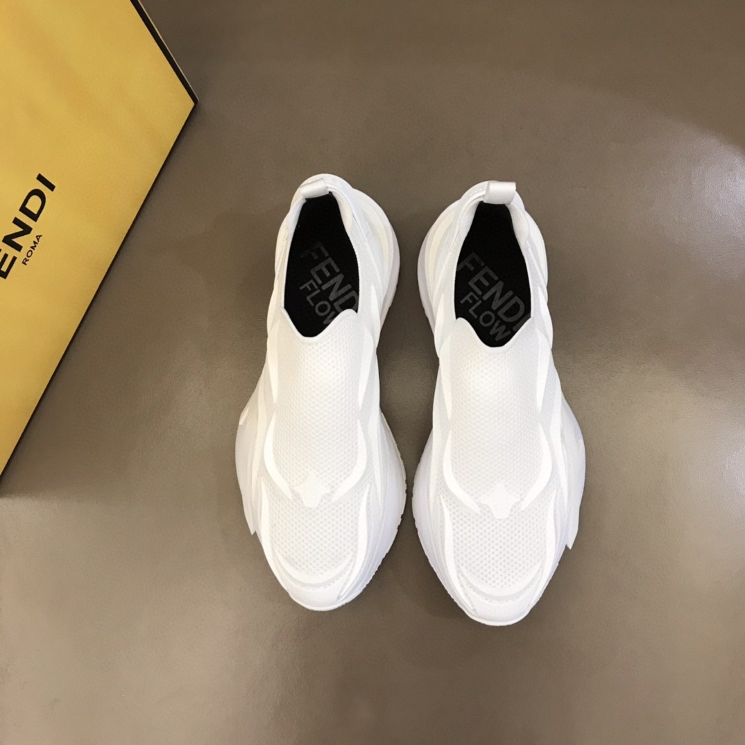 FD F**di Flow Running Sneakers White For Women 7E1504AHI8F0V4D