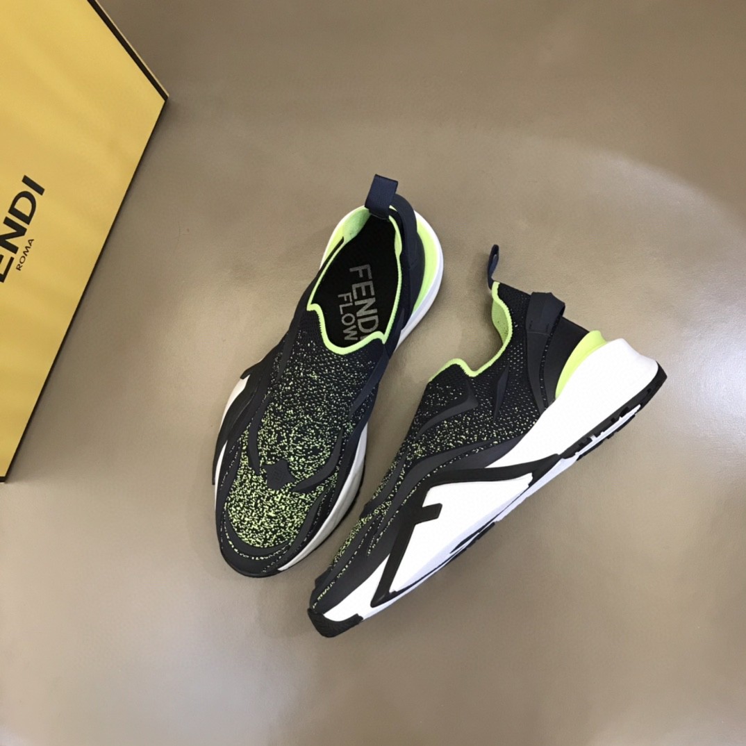 FD F**di Flow Running Sneakers Black And Green For Women