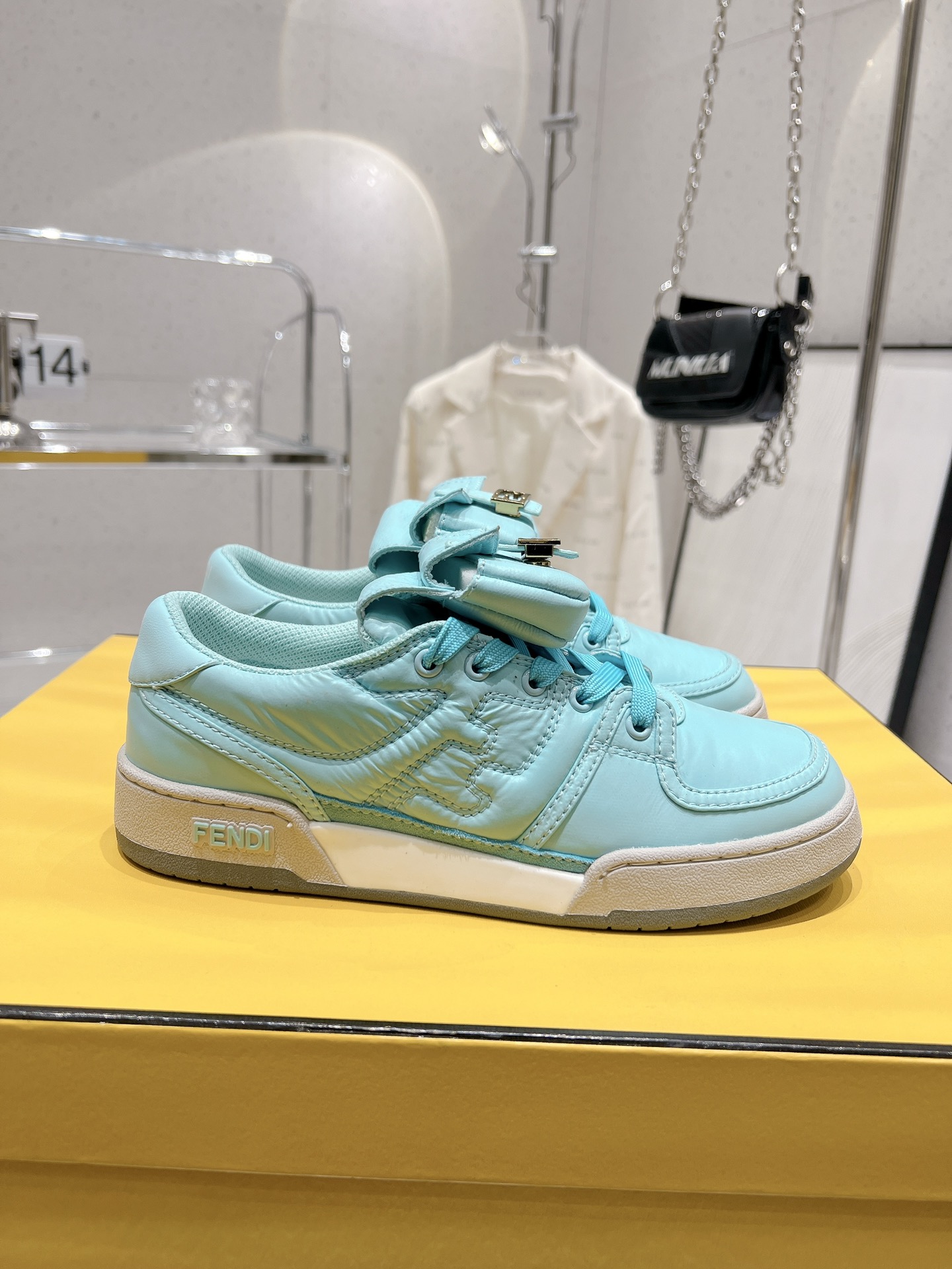 FD F**di Match Lace-Up Low-Top Sneakers Blue For Women