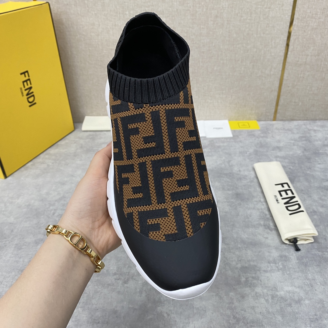 F**di FD Slip-On Sneakers Brown For Men 7E1254A7MNF17ML