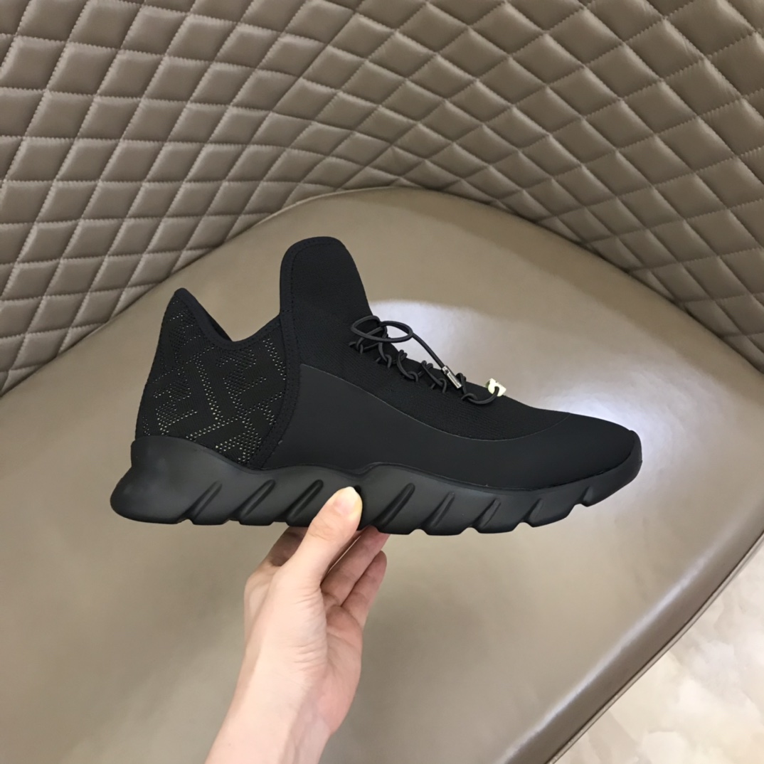 F**di FD Technical Mesh High-Tops Sneakers Black For Men