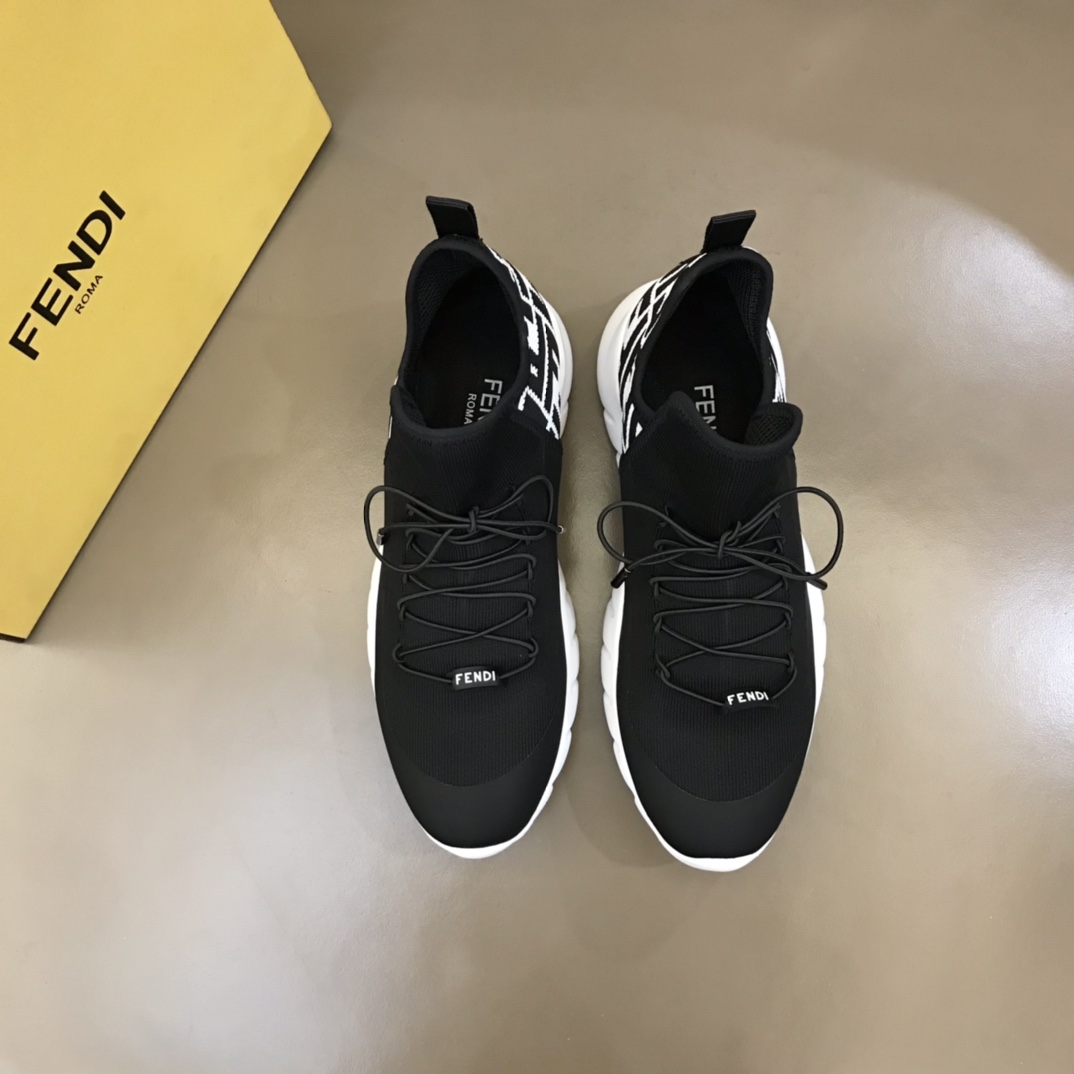 F**di FD Technical Mesh High-Tops Sneakers White For Men