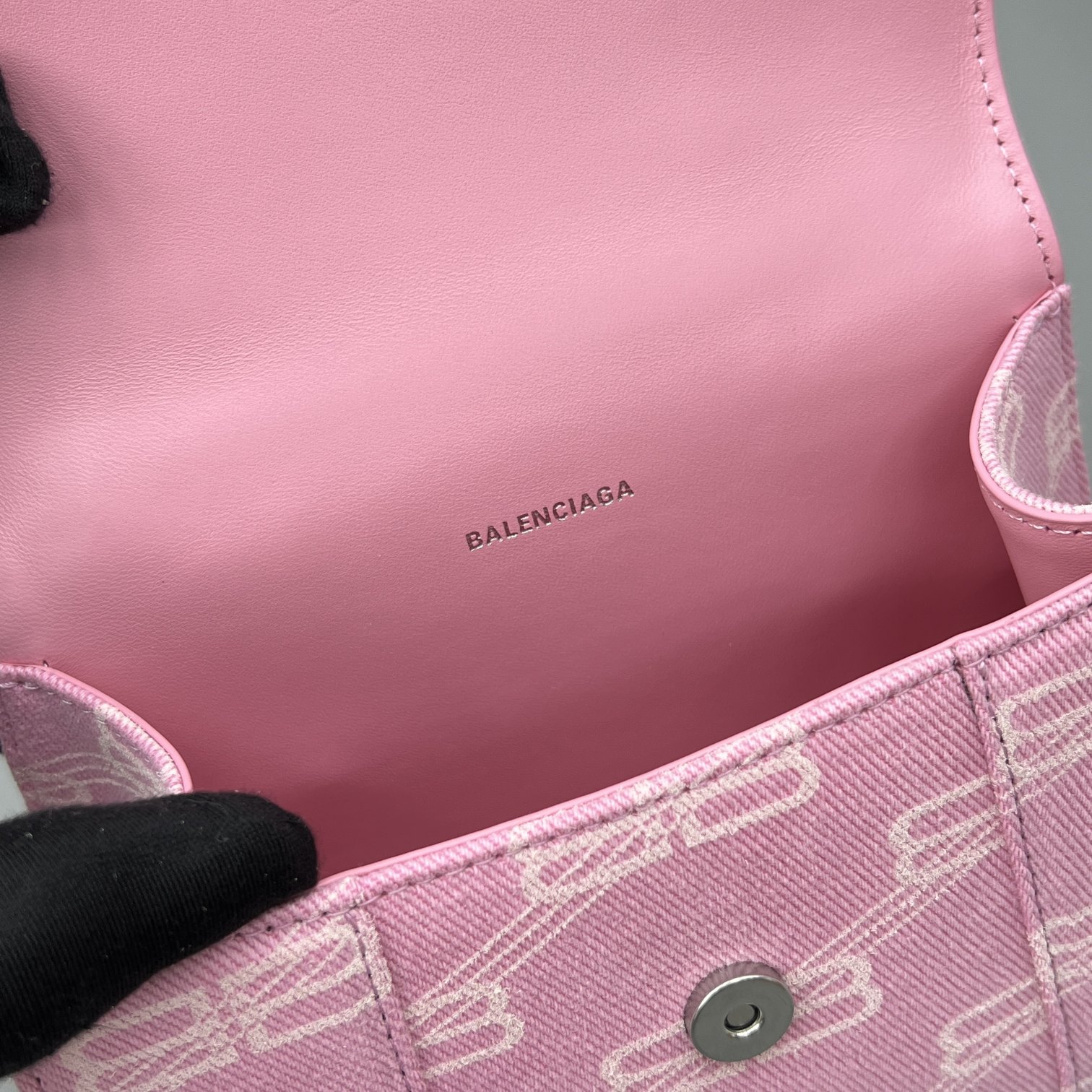 Ba1en*iaga Hourglass XS Handbag Pink/Blue For Women‎ 7.4in/18.8cm