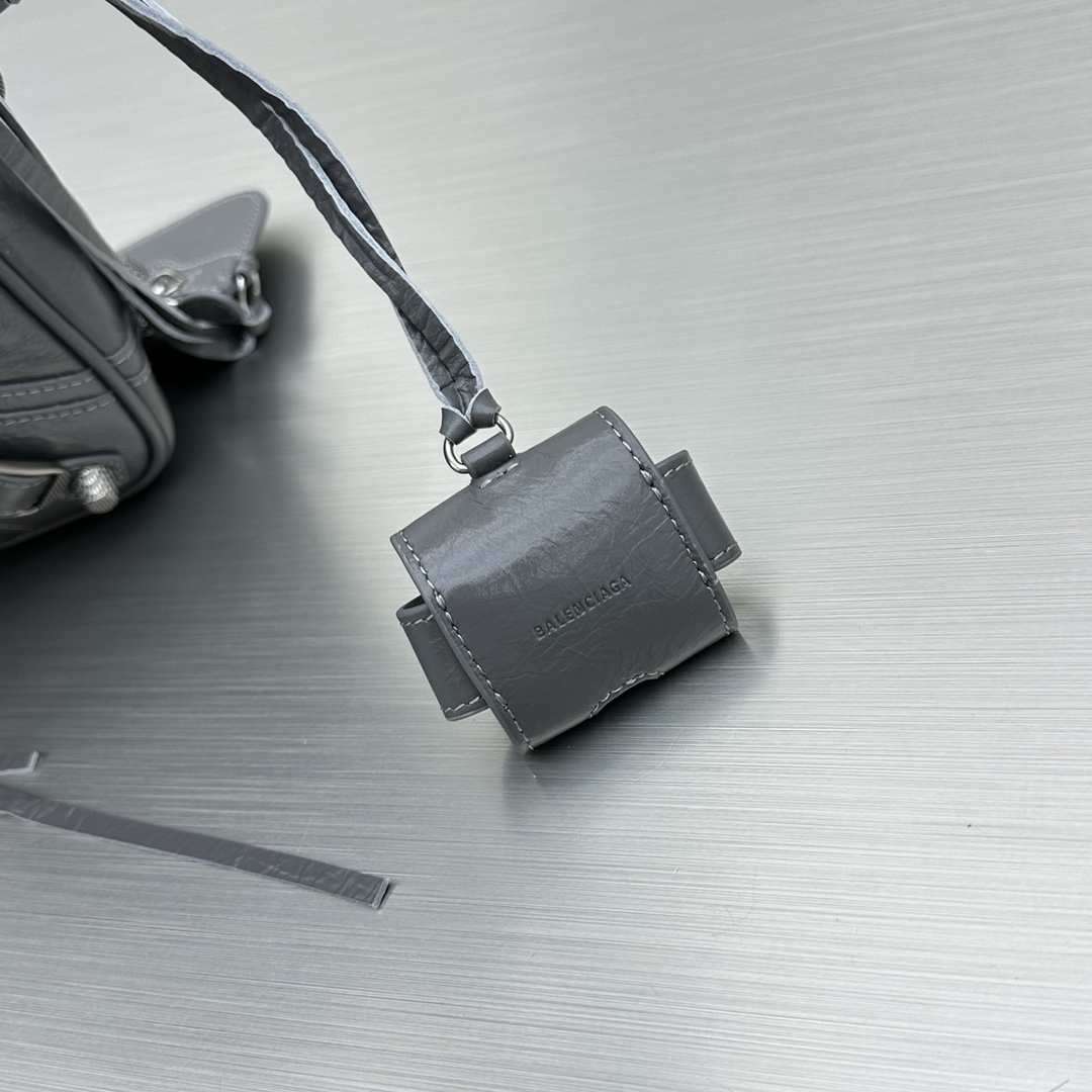 Ba1en*iaga Le Cagole Crossbody Bag Black/Grey For Women‎ 7.8in/19.8cm