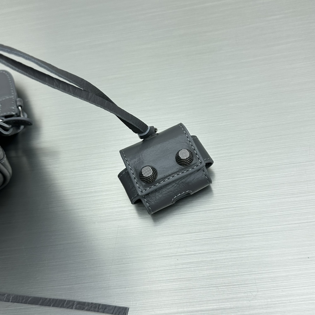 Ba1en*iaga Le Cagole Crossbody Bag Black/Grey For Women‎ 7.8in/19.8cm