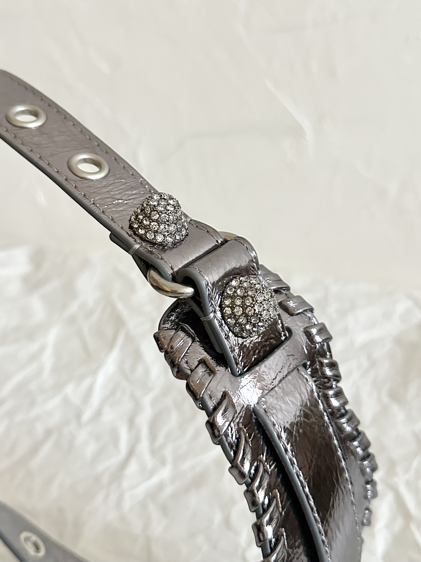 Ba1en*iaga Neo Cagole City Small Handbag White/Silver For Women‎ 10.5in/27cm 222342F046015