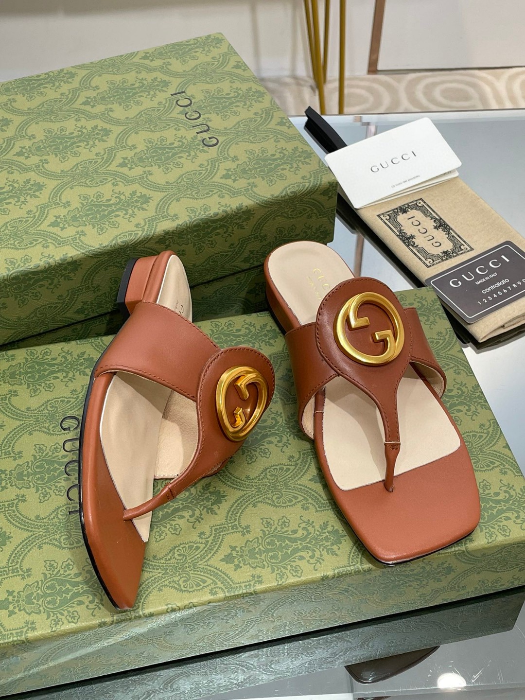 Gvc*1 Blondie Thong Sandal Brown For Women ‎‎