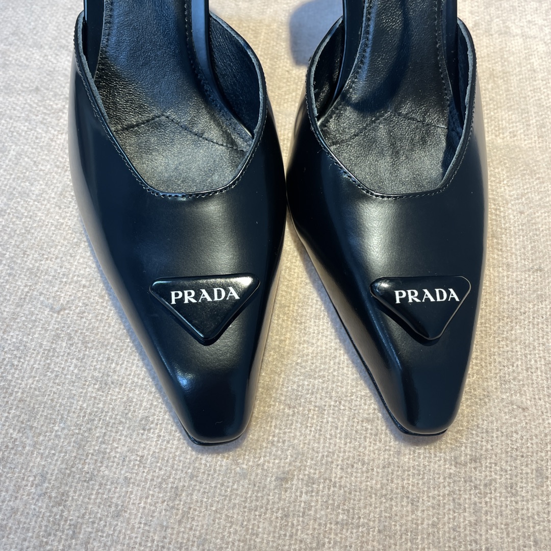 Pra*a Brushed Pumps Black For Women 3.7 in/ 9.5cm 1I982M_055_F0002_F_A095