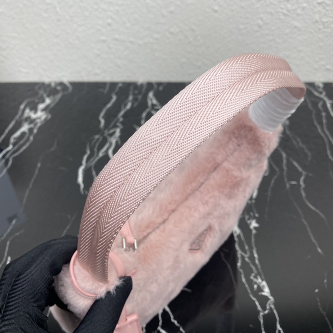 Pra*a Re-Edition 2000 Mini Bag Black/White/Pink For Women 8.6 in / 22 cm 1NE515_2DUE_F0002