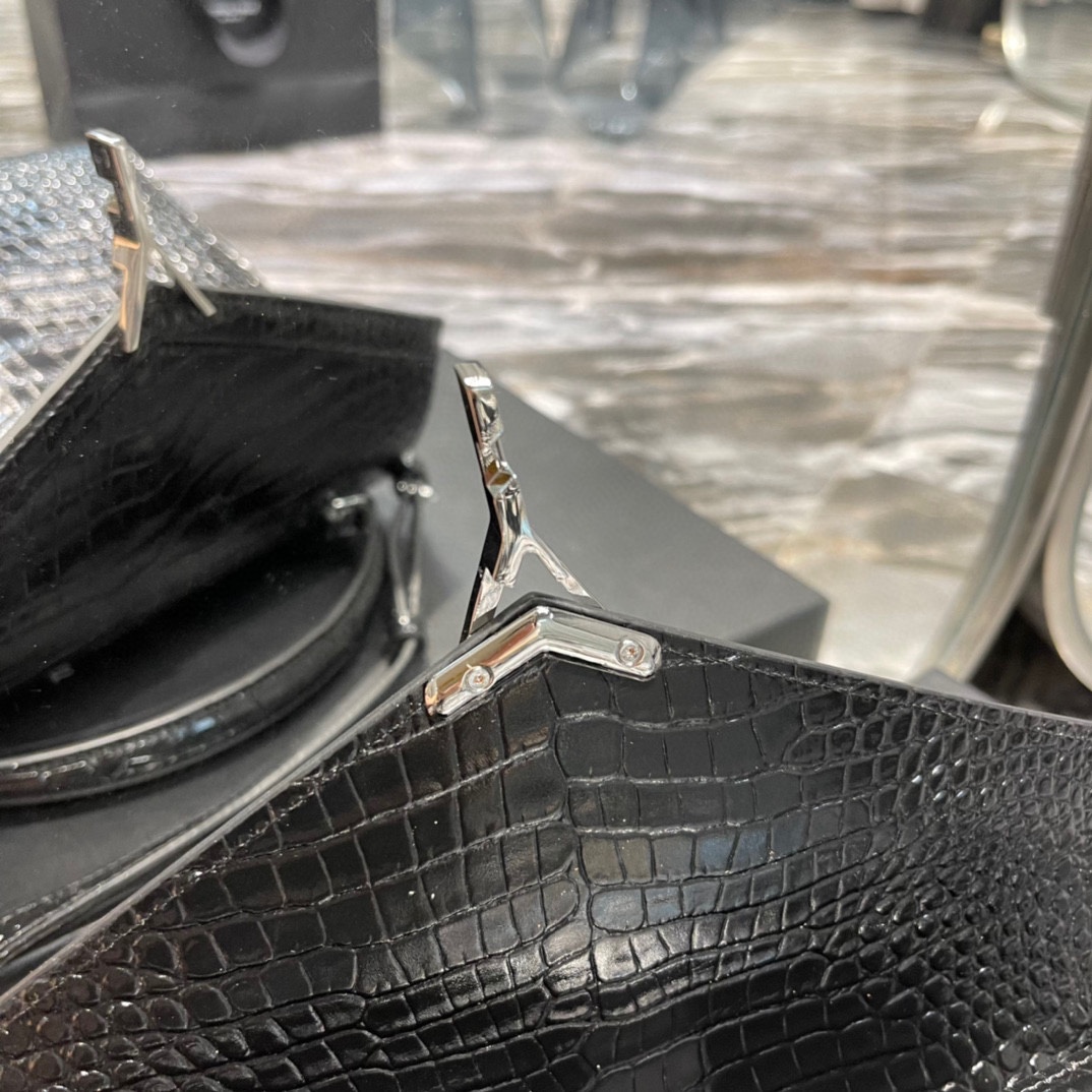 Sa1nt Lau*nt Cassandra Medium Top Handle Bag Black/Burgundy/Green/Grey/Light Yellow For Women‎ 9.6in/24.5cm 6239310SX0W2045