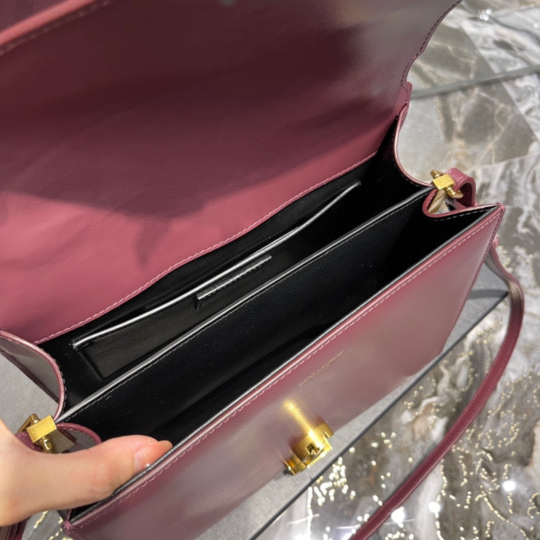 Sa1nt Lau*nt Cassandra Medium Top Handle Bag Black/White/Burgundy/Grey/Brown For Women‎ 9.6in/24.5cm