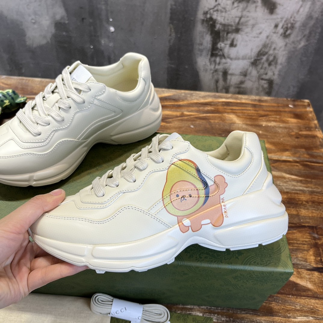 Gvc*1 Rhyton Sneaker With Animal Print White For Men 737521 DRW00 9522