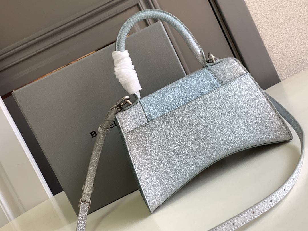 Ba1en*iaga Hourglass Small Handbag In Pink/Blue For Women 9in/23 cm