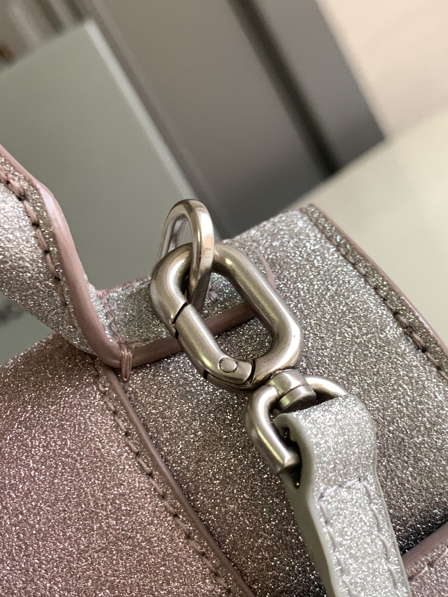 Ba1en*iaga Hourglass Small Handbag In Pink/Blue For Women 9in/23 cm