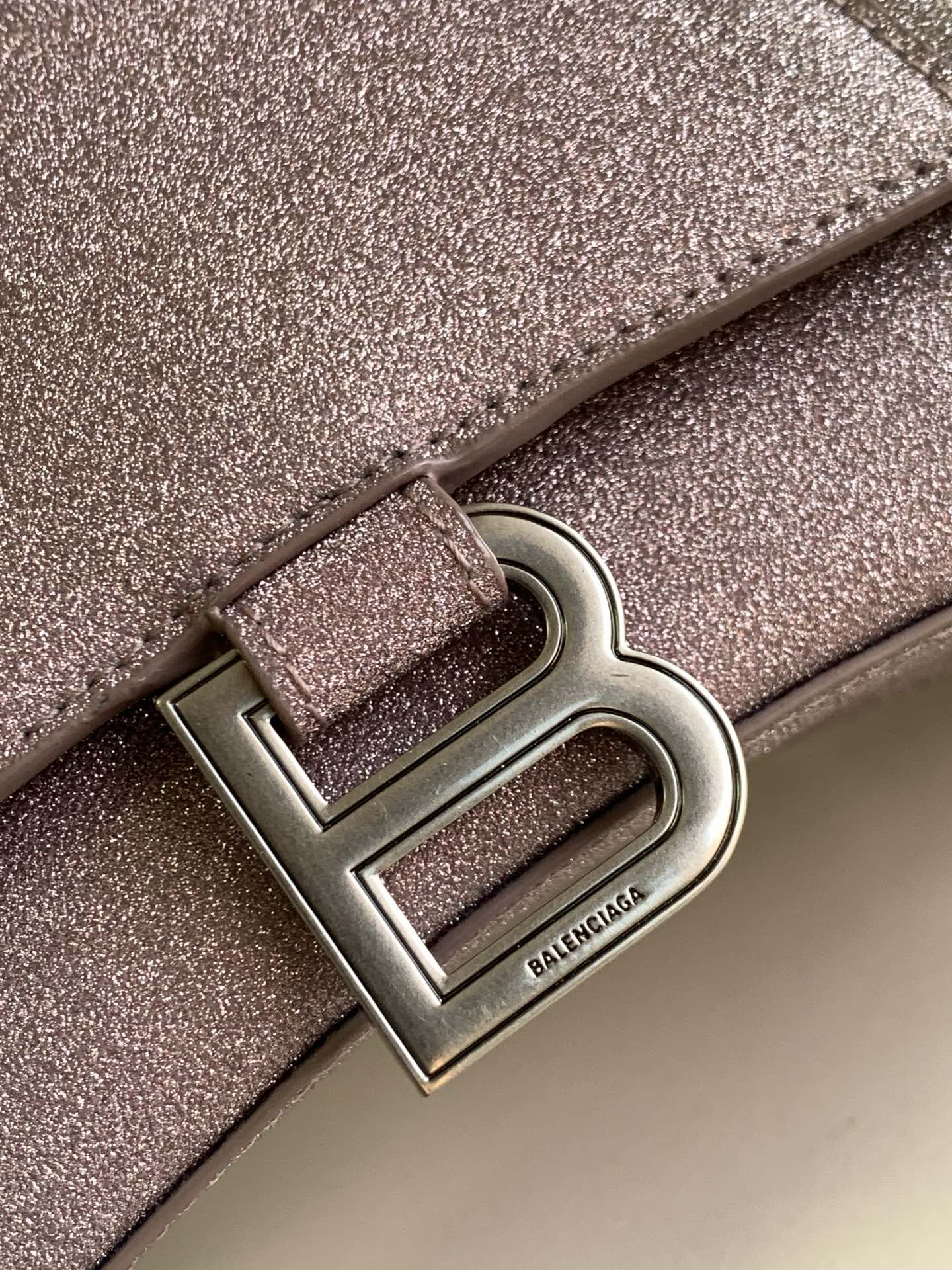 Ba1en*iaga Hourglass Small Handbag In Pink/Blue For Women 9in/23 cm