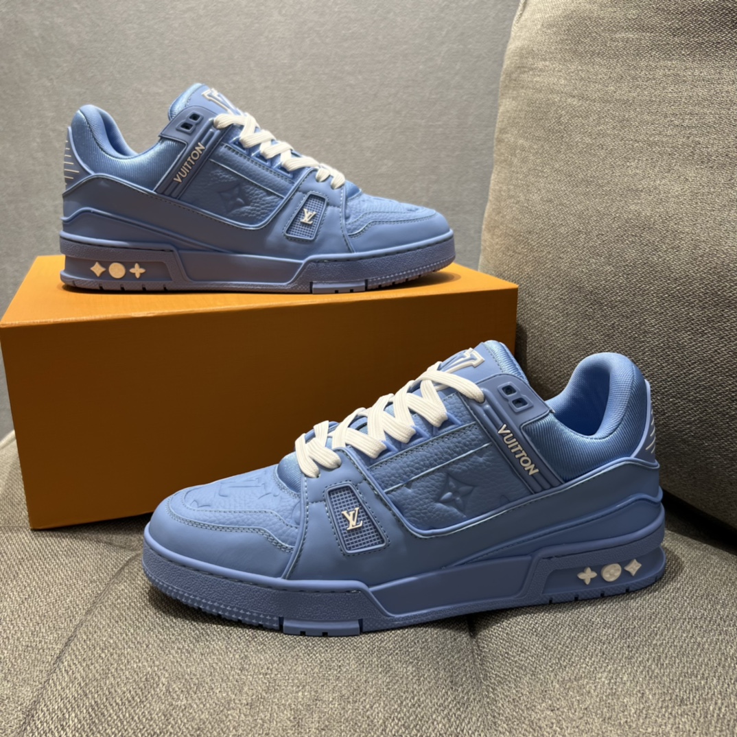 L0vis Vvtt0n LV Trainer Sneaker Blue For Men 1AARFU