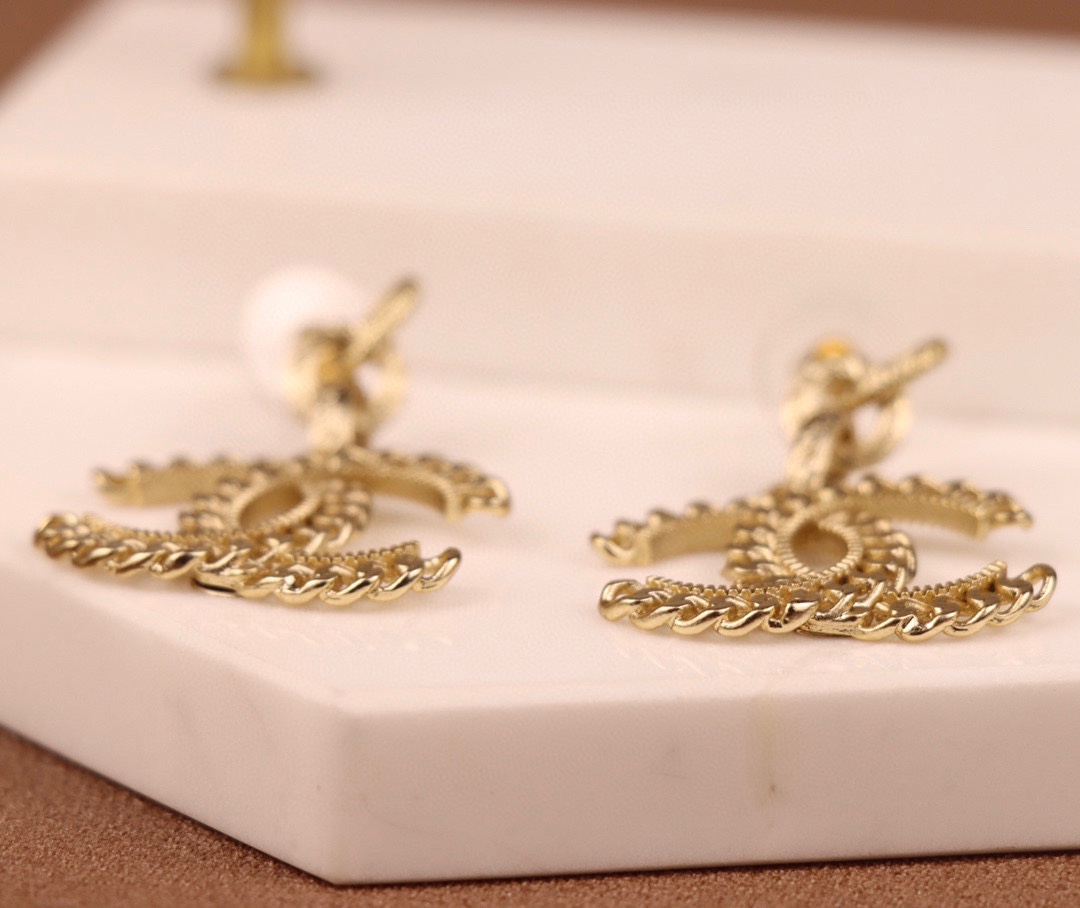 Ch**el CC Earrings Gold For Women