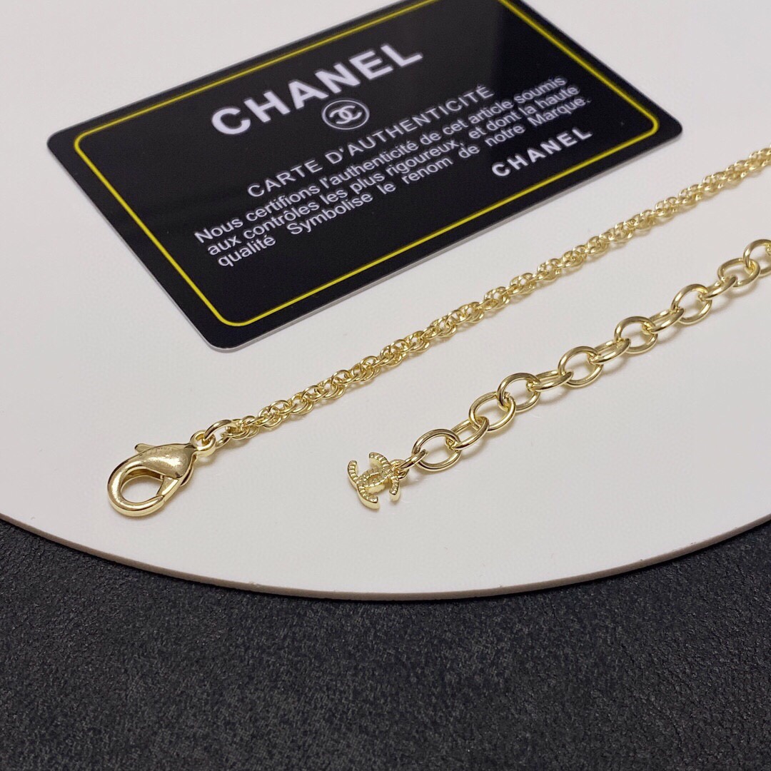 Ch**el CC Necklace Gold For Women
