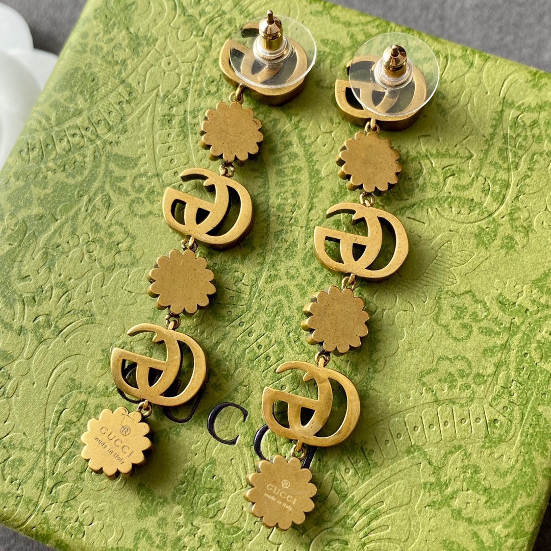 Gvc*1 Double G Earrings Gold For Women