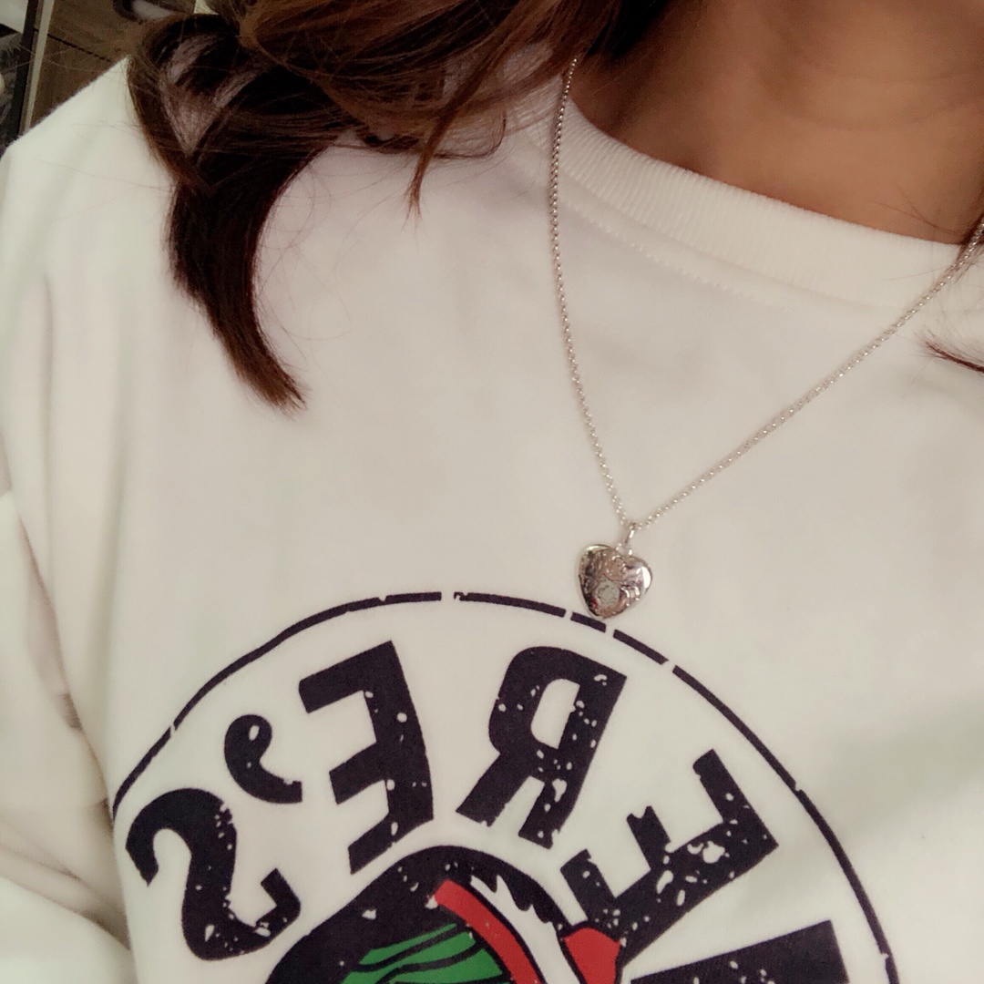 Gvc*1 Heart Shaped Necklace Silver For Women