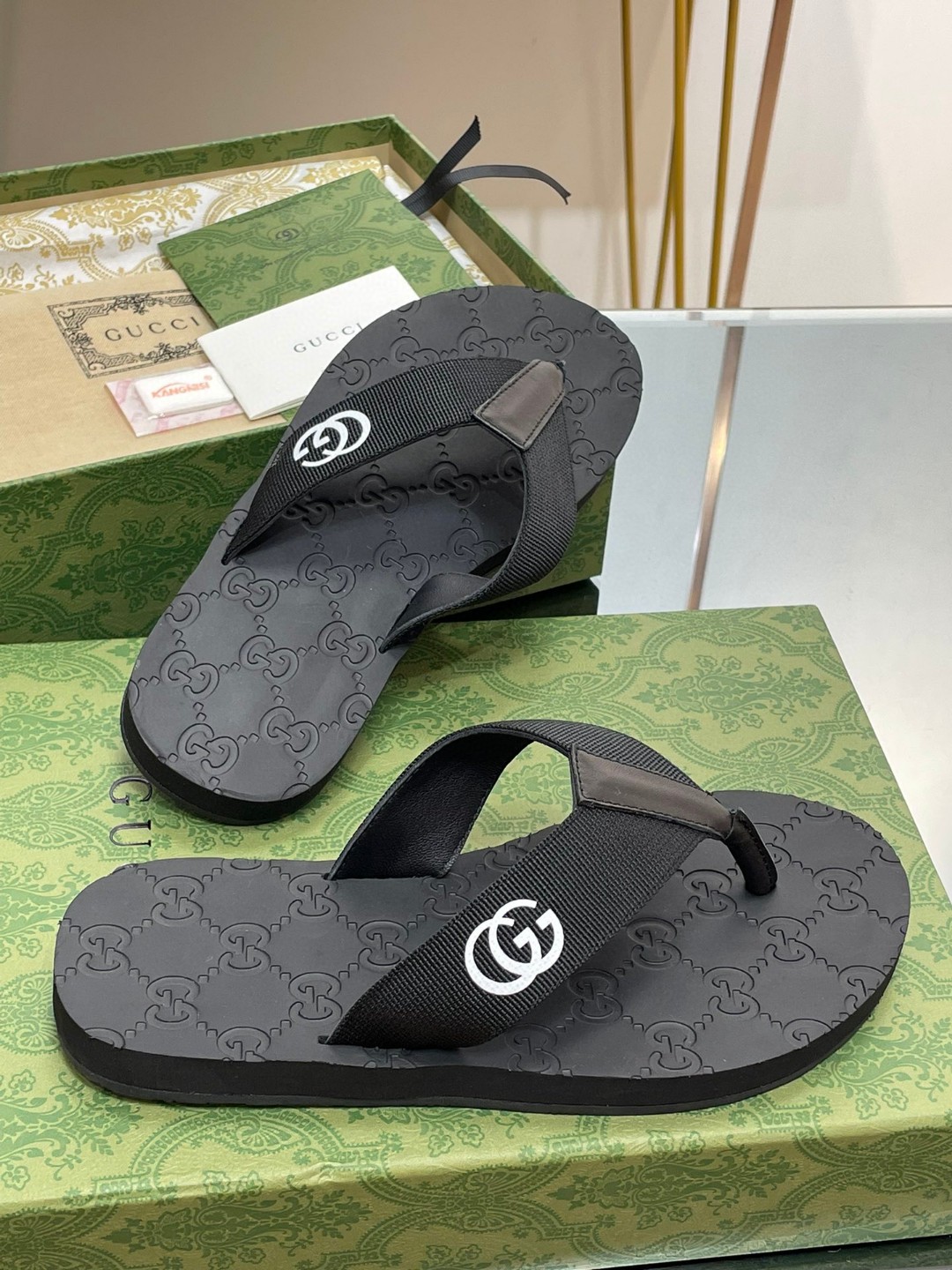 Gvc*1 Thong Sandal Black For Men