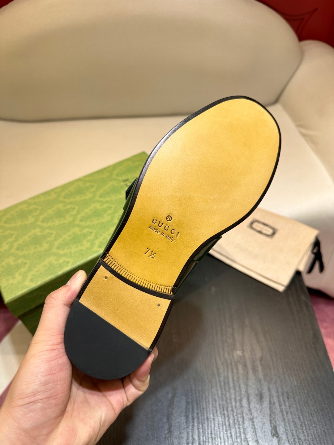 Gvc*1 Interlocking G Loafer Green For Men