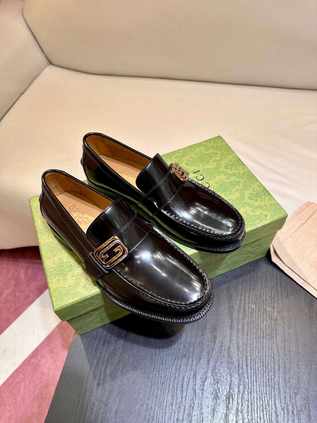 Gvc*1 Interlocking G Loafer Black For Men