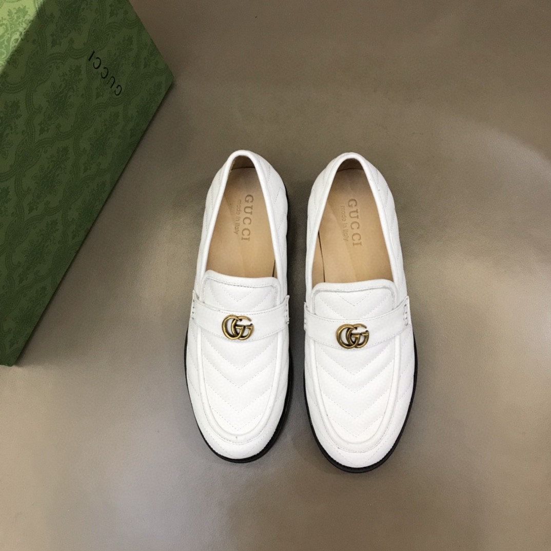 Gvc*1 Loafer With Interlocking G White For Men