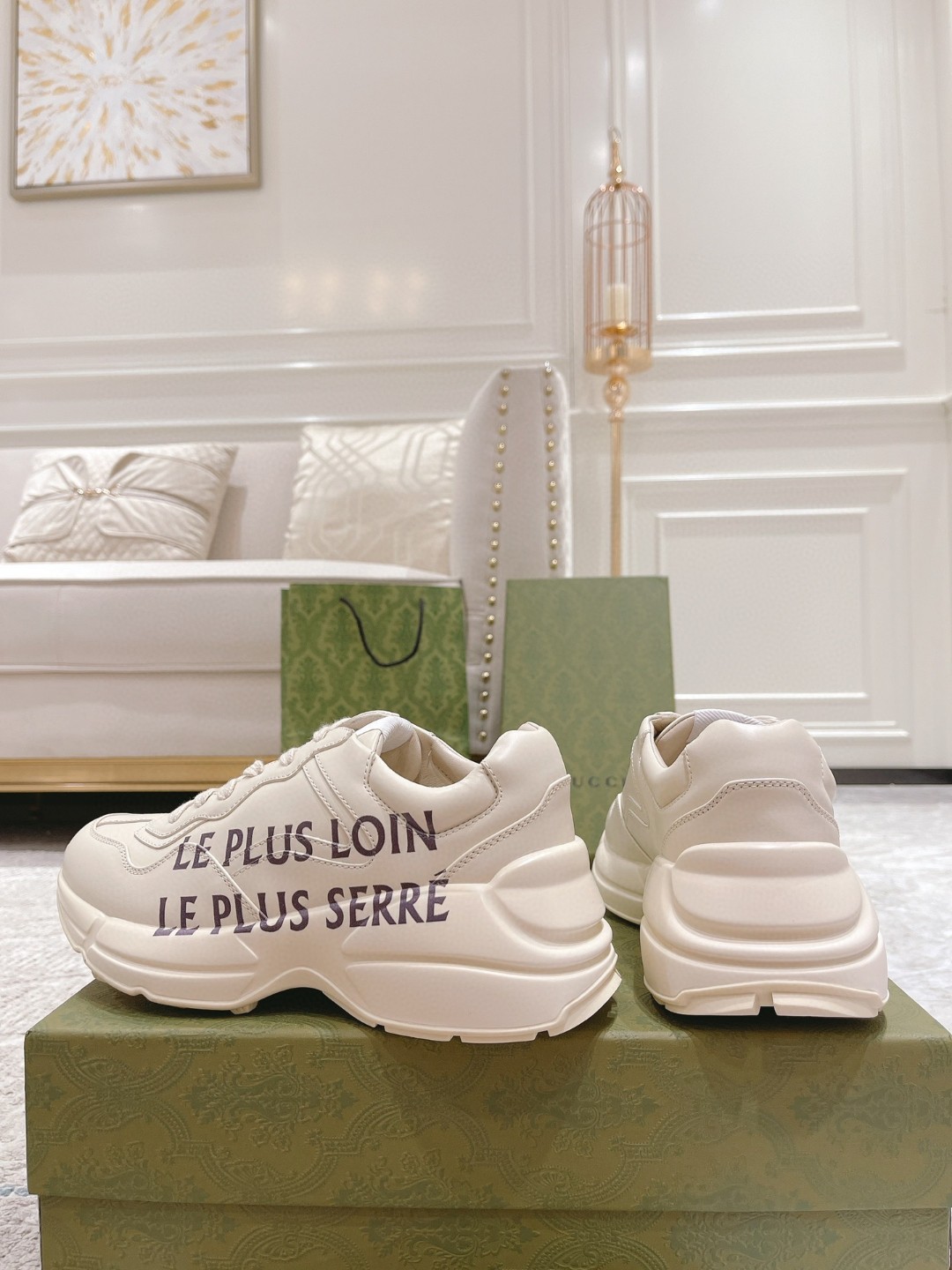 Gvc*1 Printed Rhyton Sneaker White For Men 598631-DRW00-9522