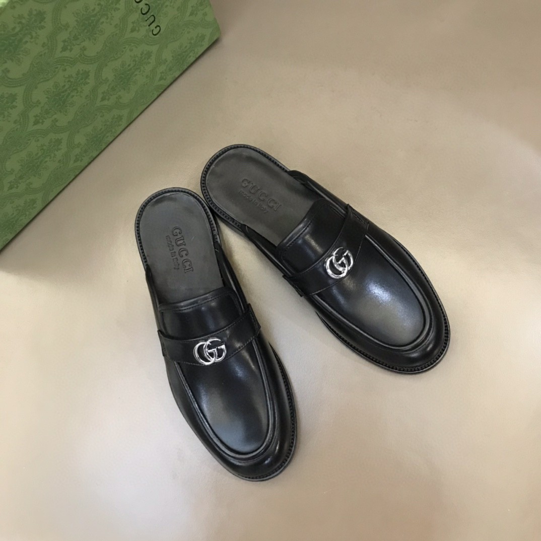Gvc*1 Slipper With Interlocking G Black For Men