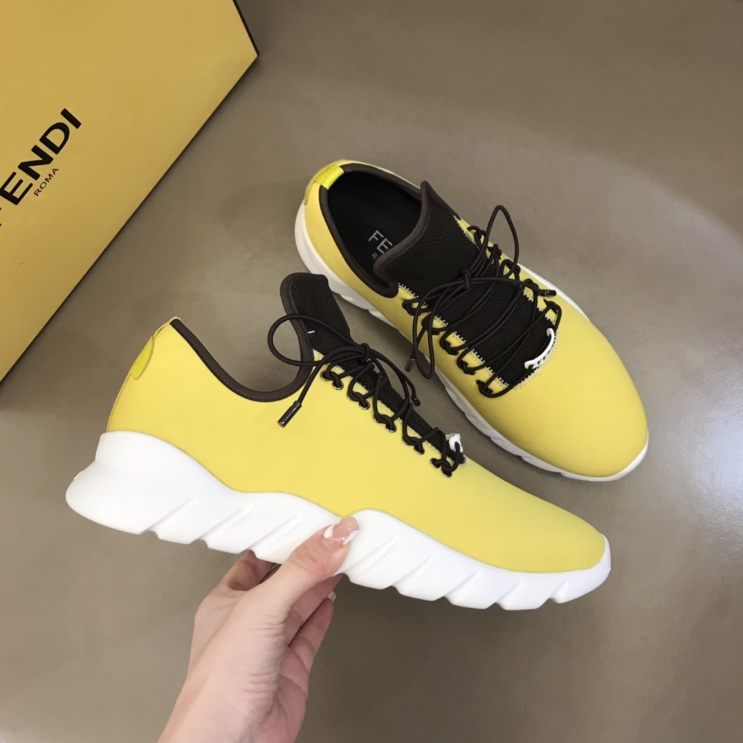 F**di FD Faster Trainers Yellow For Men