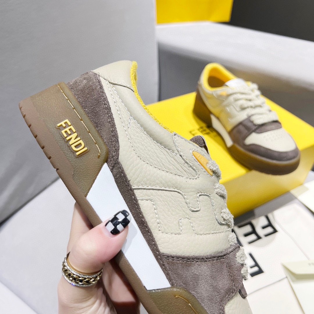 F**di FD Match Low Tops Sneakers Grey For Women 8E8252AHH2F1FHU