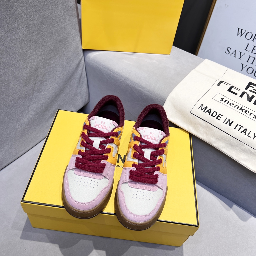 F**di FD Match Low Tops Sneakers Pink For Men