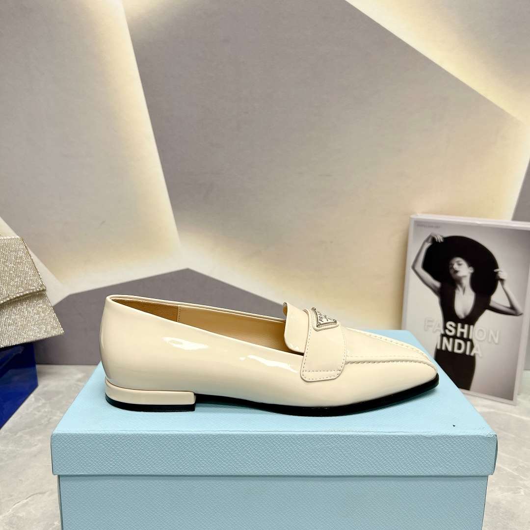 Pra*a Patent Loafers White For Women