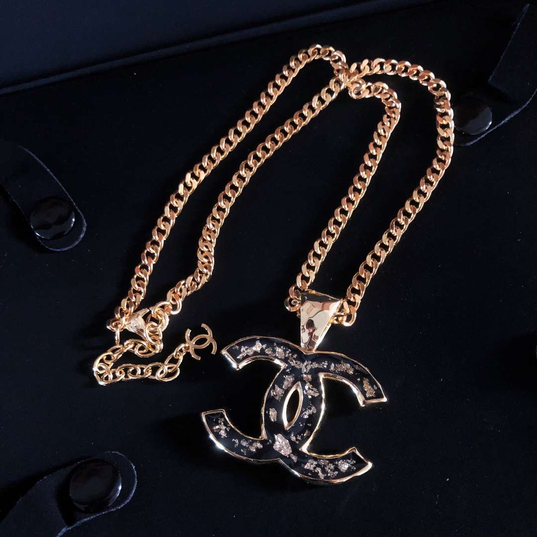 Ch**el CC Necklaces Black For Women