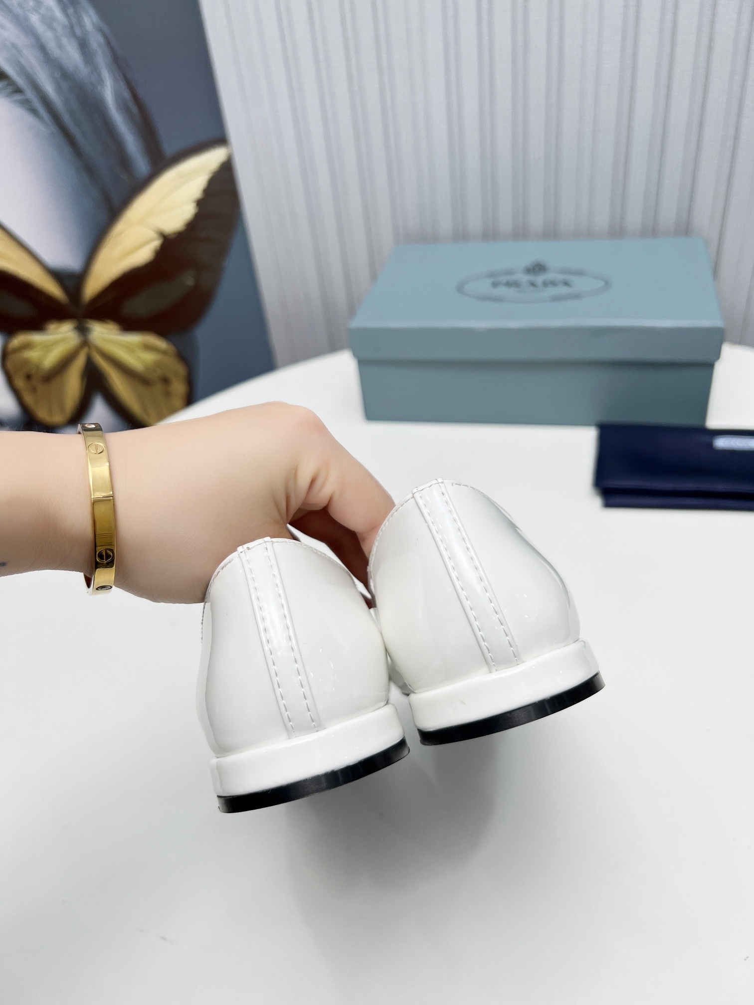 Pra*a Patent Ballerinas White For Women 1F200N_069_F0304_F_015