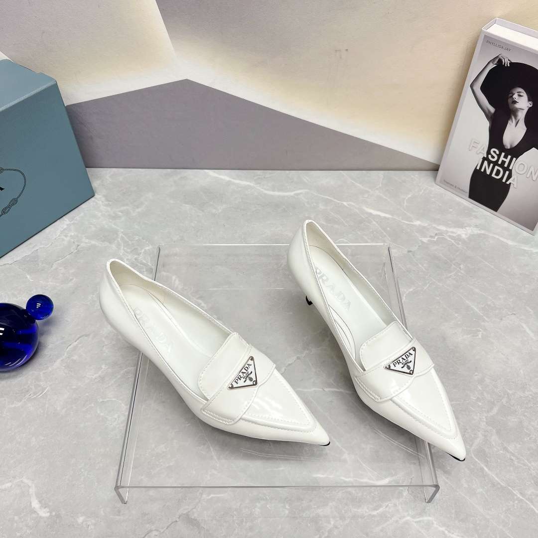 Pra*a Patent Pumps White For Women