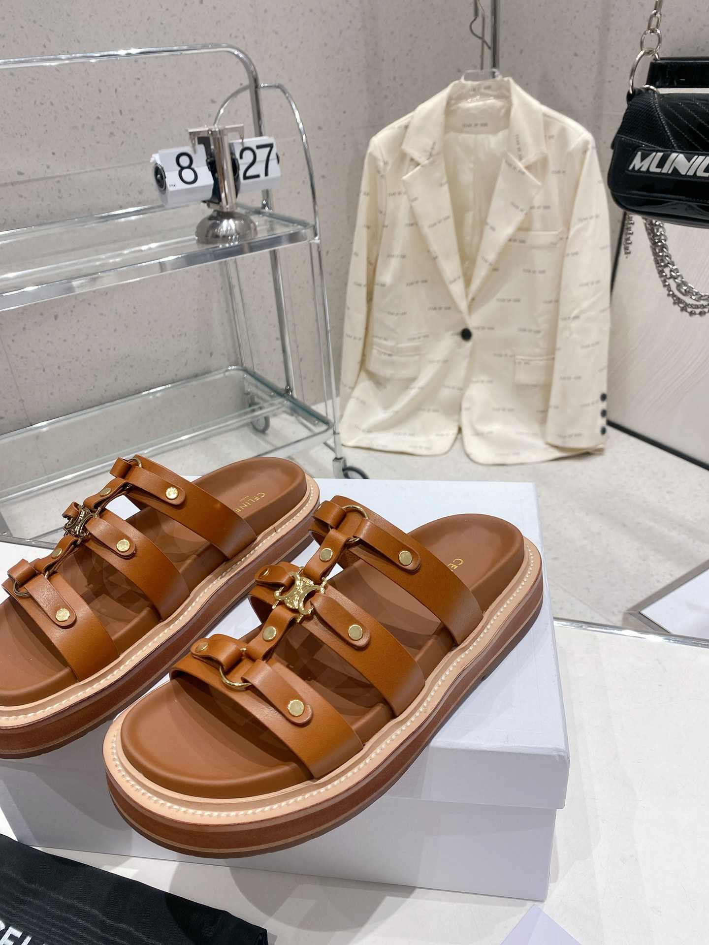 Ce1i*e Slides Tippi Brown For Women 357283766C.04LU