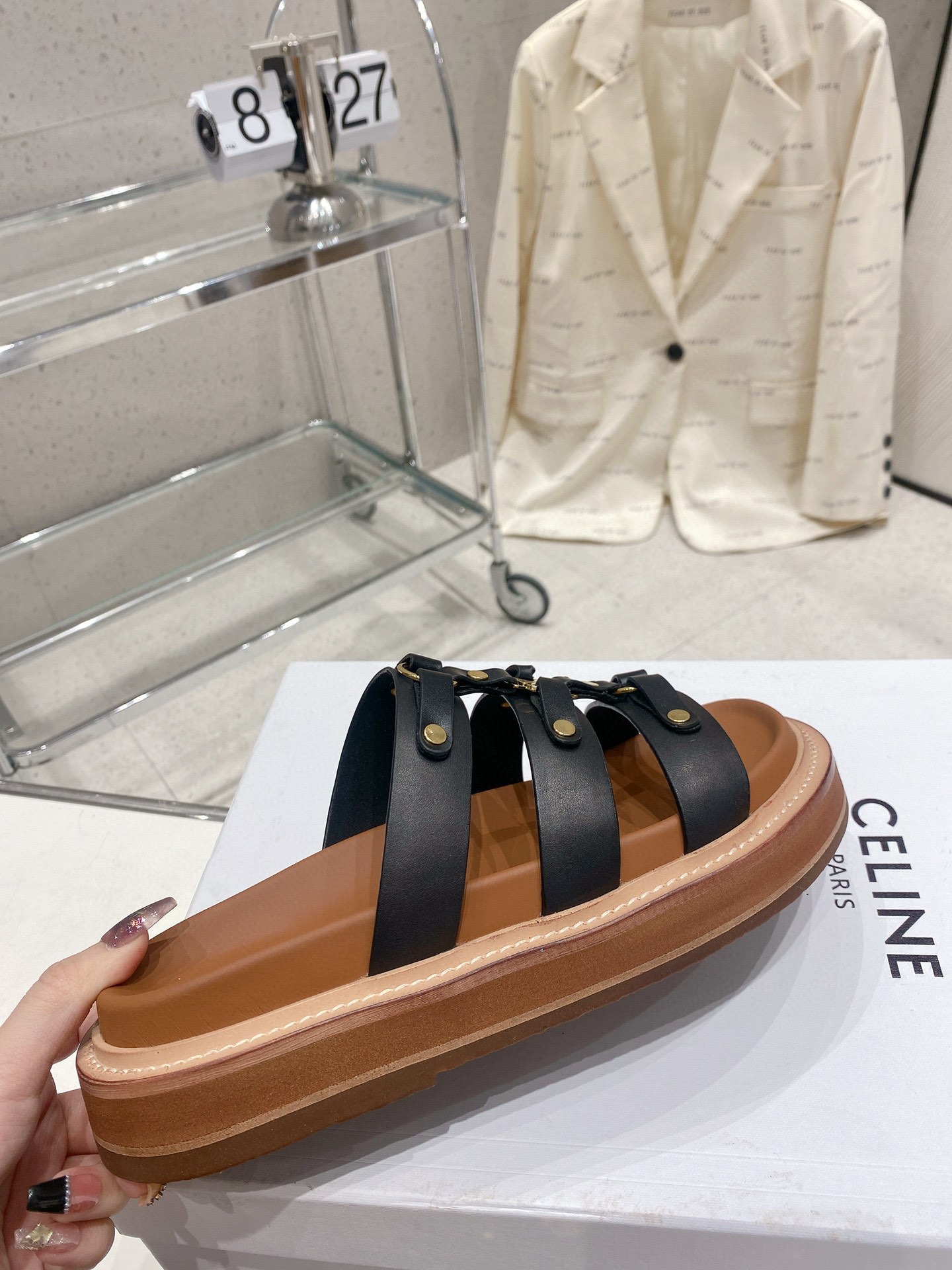 Ce1i*e Slides Tippi Black For Women 357283766C.38NO