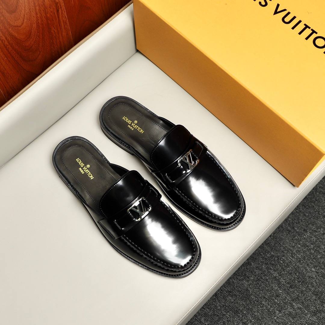 L0vis Vvtt0n Major Open Back Loafer Black For Men