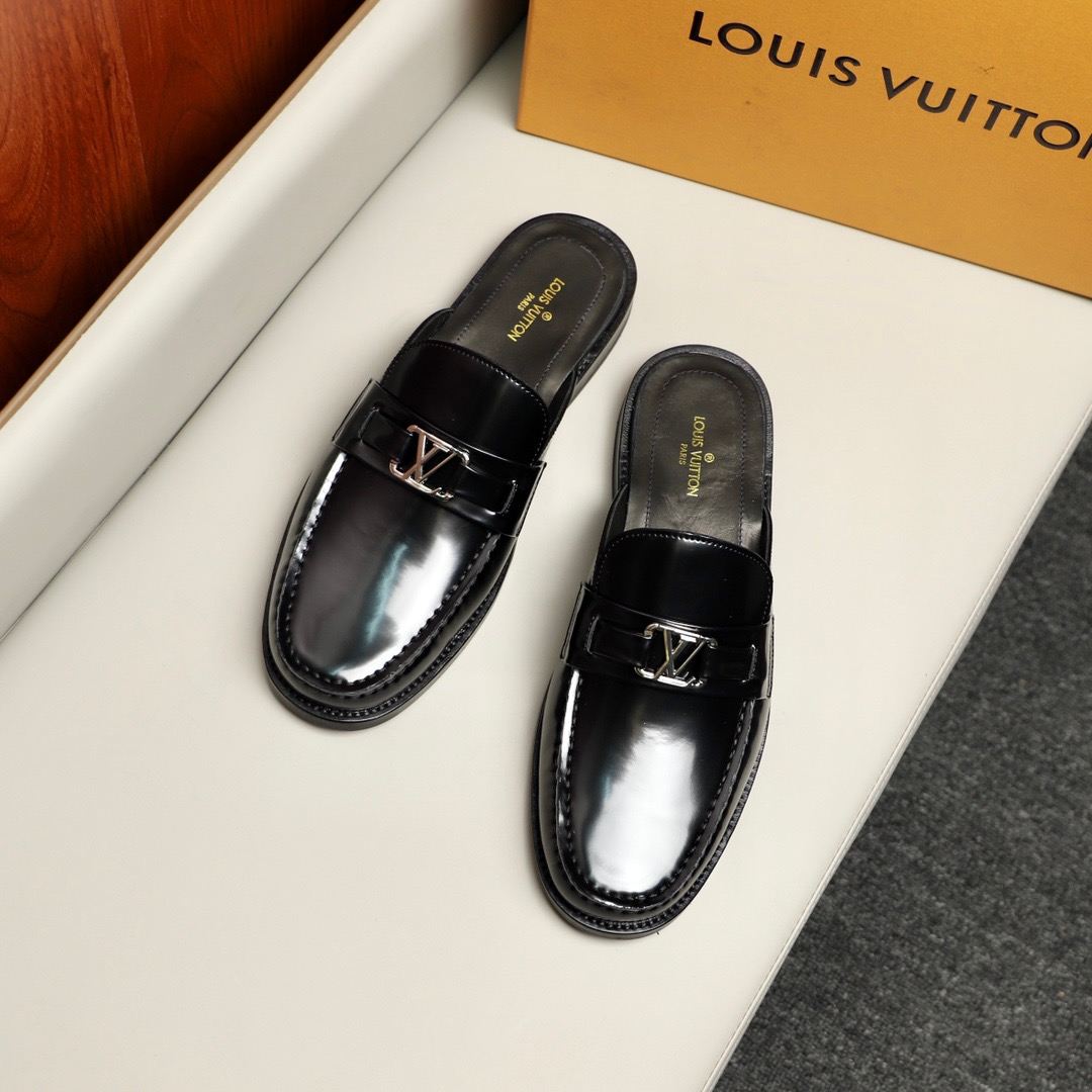 L0vis Vvtt0n Major Open Back Loafer Black For Men