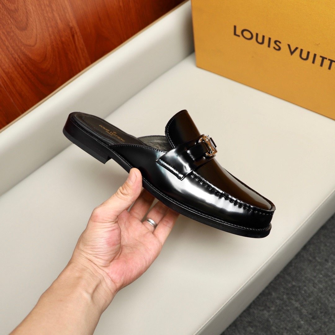L0vis Vvtt0n Major Open Back Loafer Black For Men