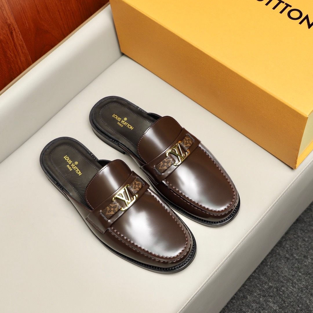 L0vis Vvtt0n Major Open Back With Trim Loafer Brown For Men