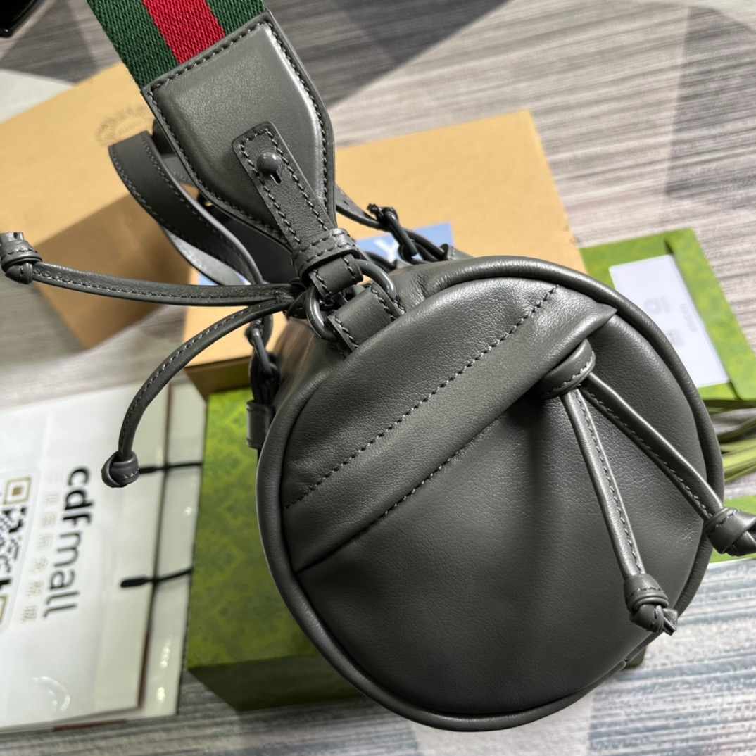 Gvc*1 Small Duffle Bag With Tonal Double G Black/Green Khaki/Grey 11.2 in/28.5cm 725701 AABDE 1060